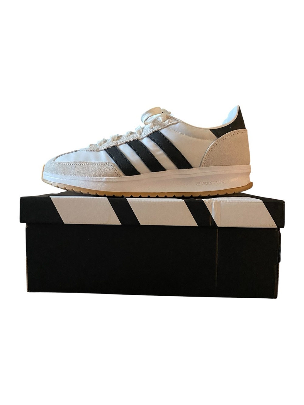 adidas White & Black Retro-Style women’s Sneakers